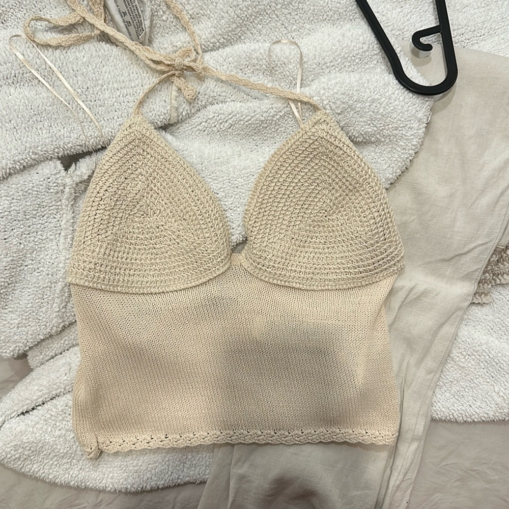Zara knitted halter top